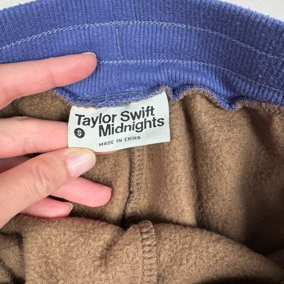 Women’s TAYLOR SWIFT Midnights Brown Sweat Pants Official Merch Small - Picture 4 of 6